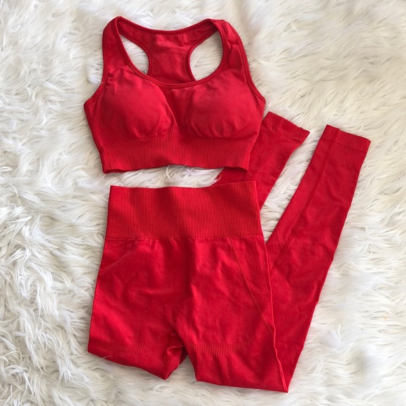 unbranded Pants - ❌final drop! Red workout set gym set